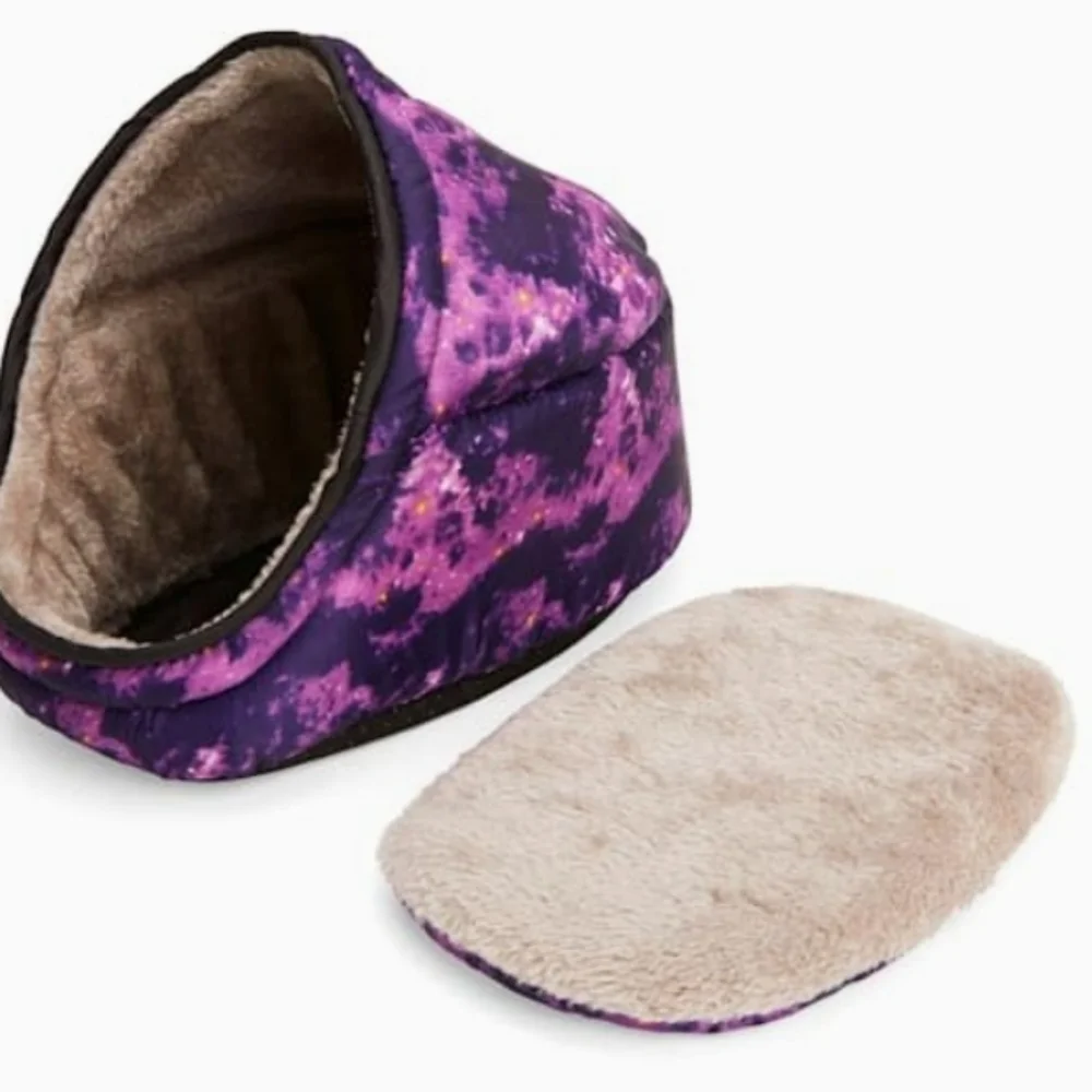 Cozy Purple Pet Cave Bed